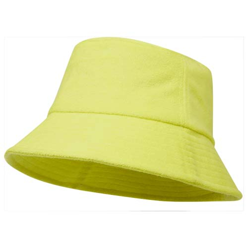 Chapeau publicitaire recyclé Melo en tissu éponge certifié GRS – protection UV Citron vert